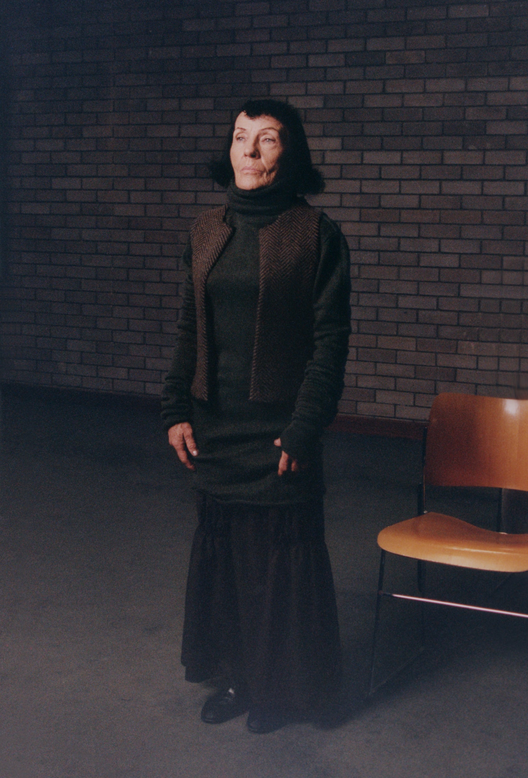 Double Snood sweater in seaweed