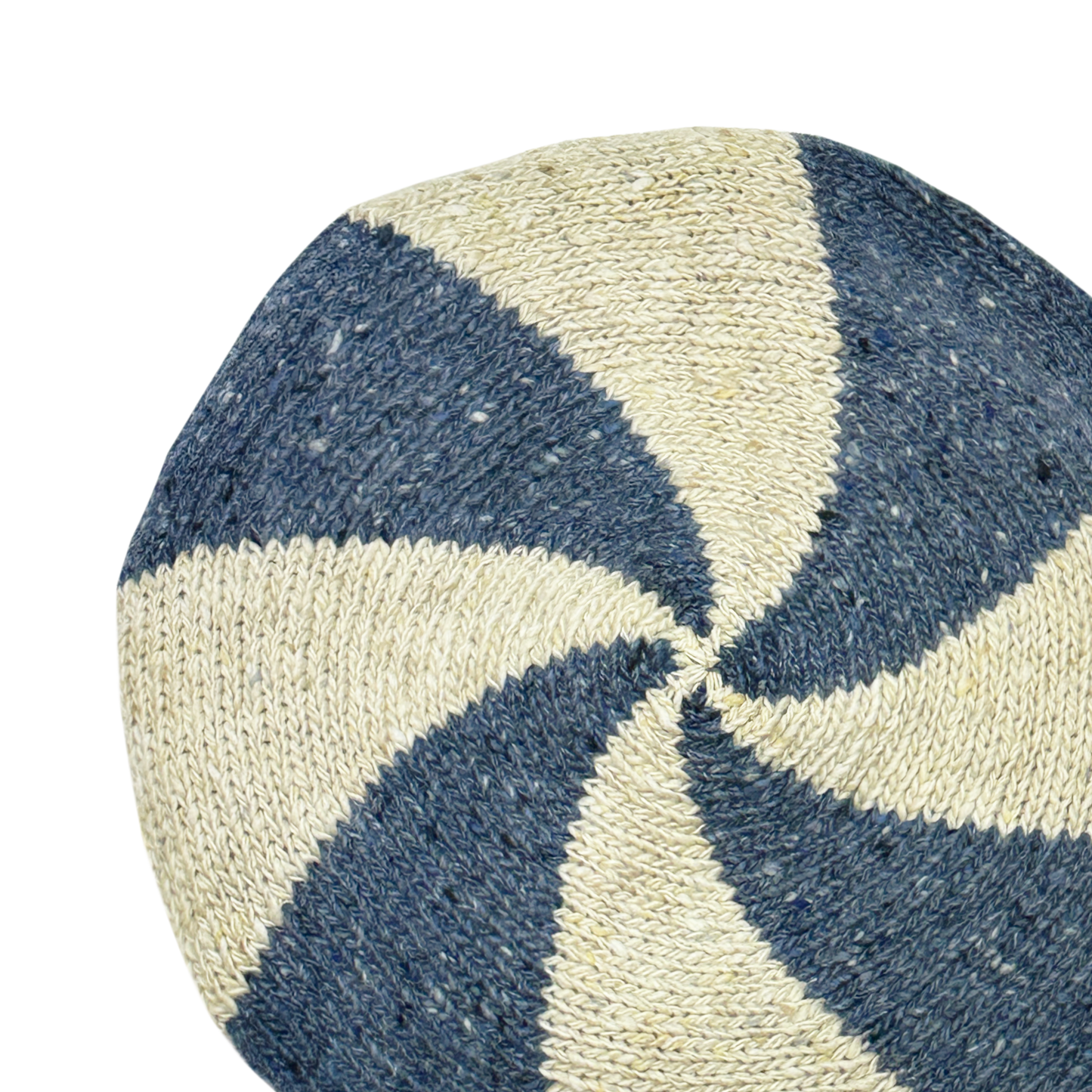 spiral Sack hat in beige/blue