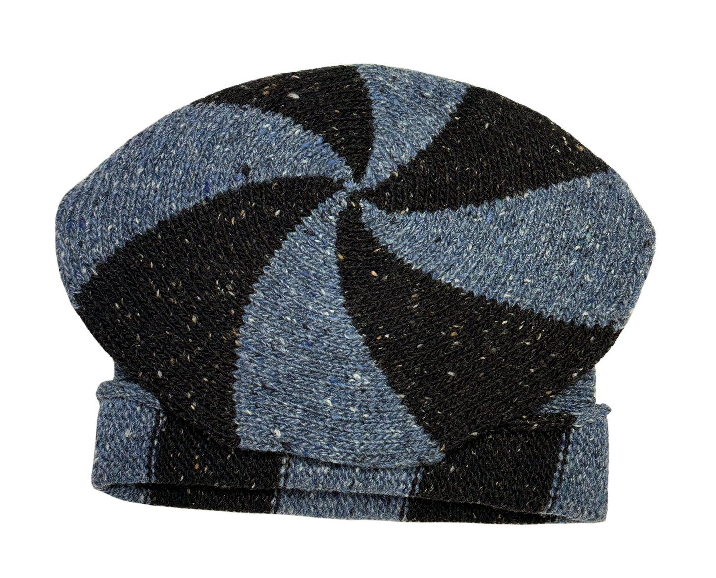 spiral Sack hat in blue & black