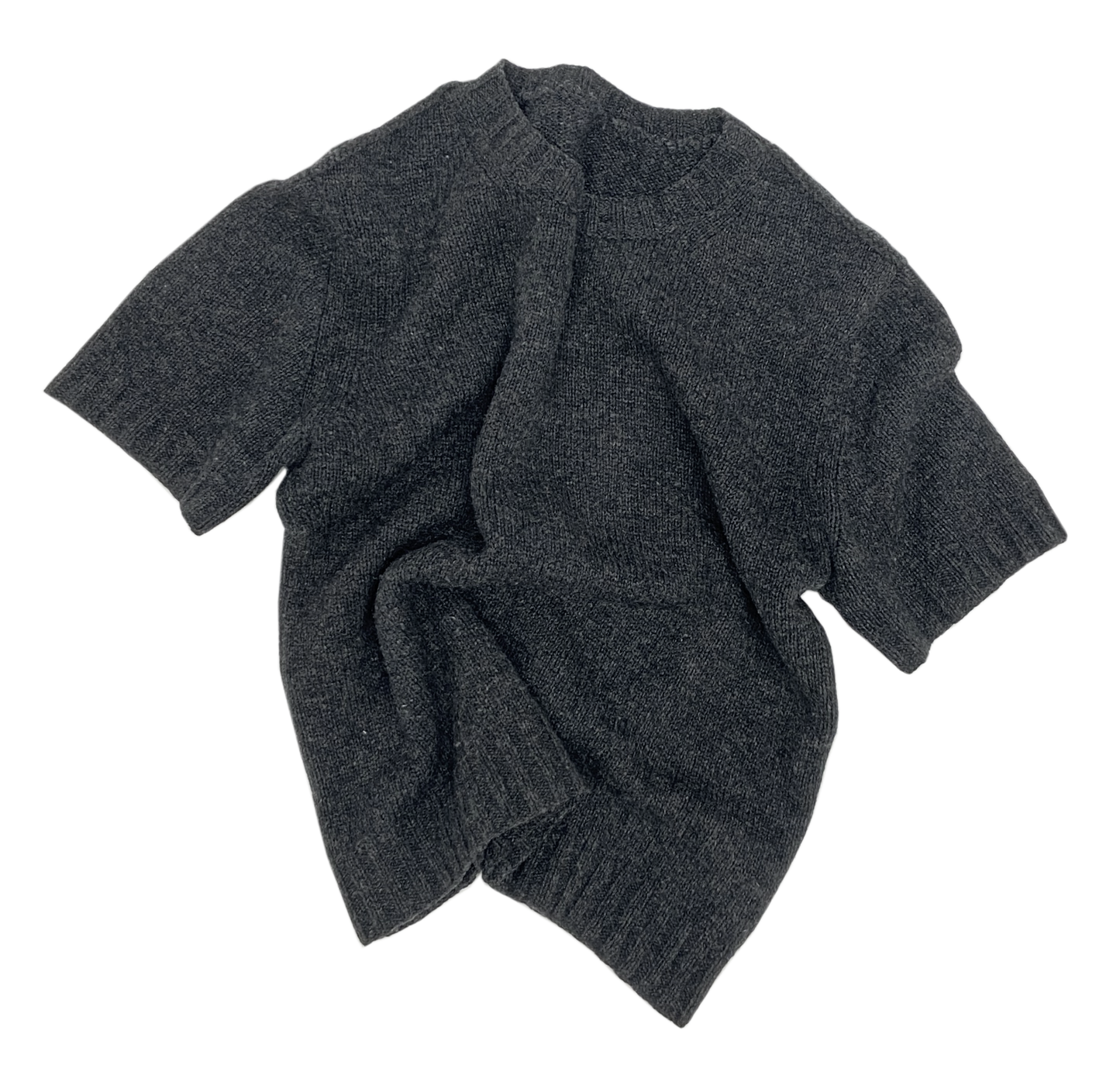 T-shirt sweater in charcoal