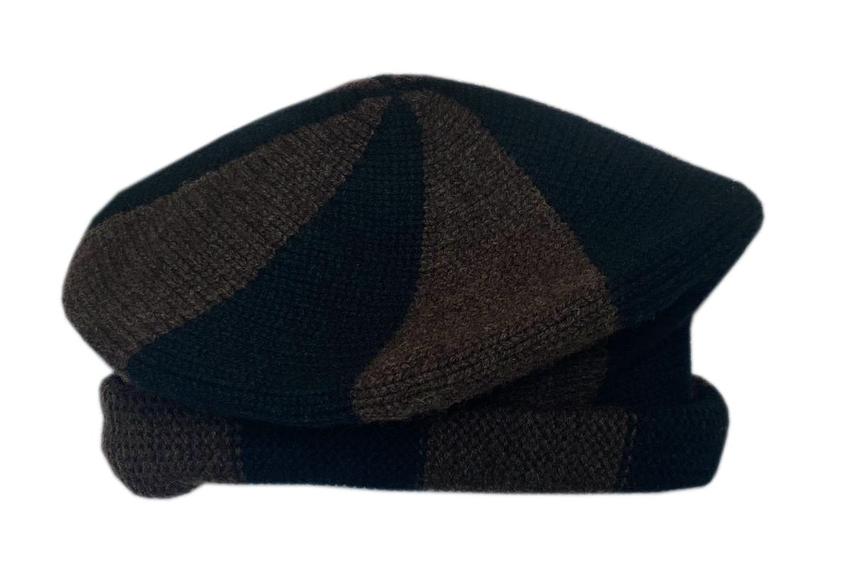 Spiral sack hat in thickory brown & black