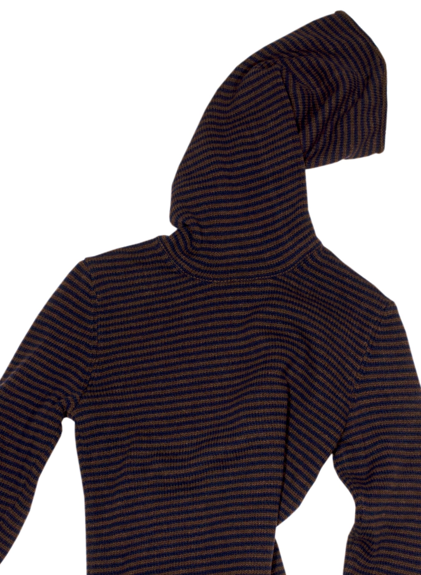 Stripy DoubleSnood Top in navy & brown