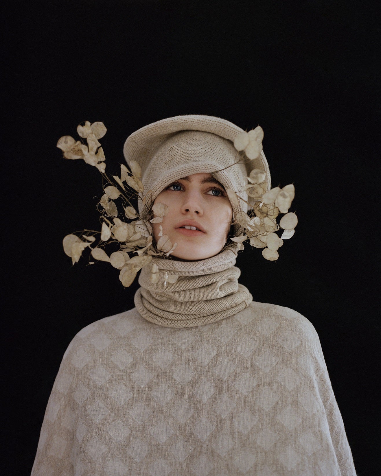 Sack hat in ecru