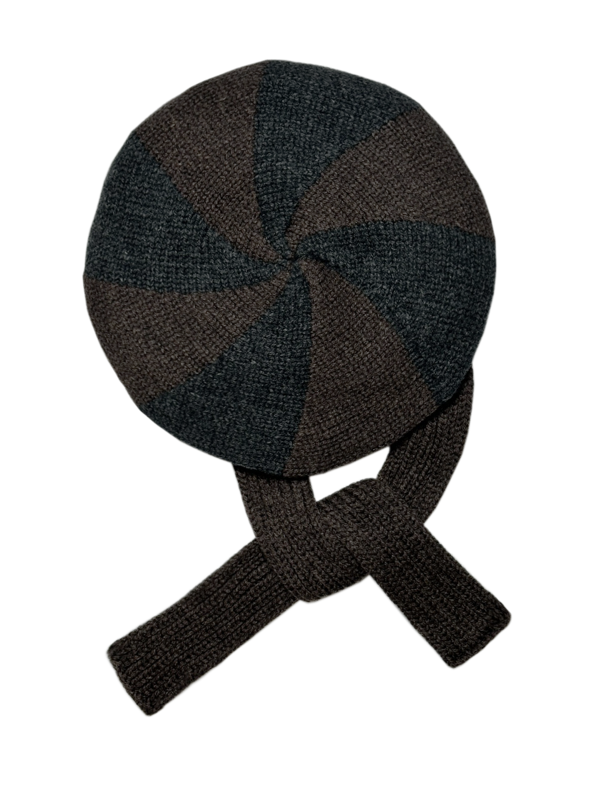 Spiral classic Hat in brown & charcoal