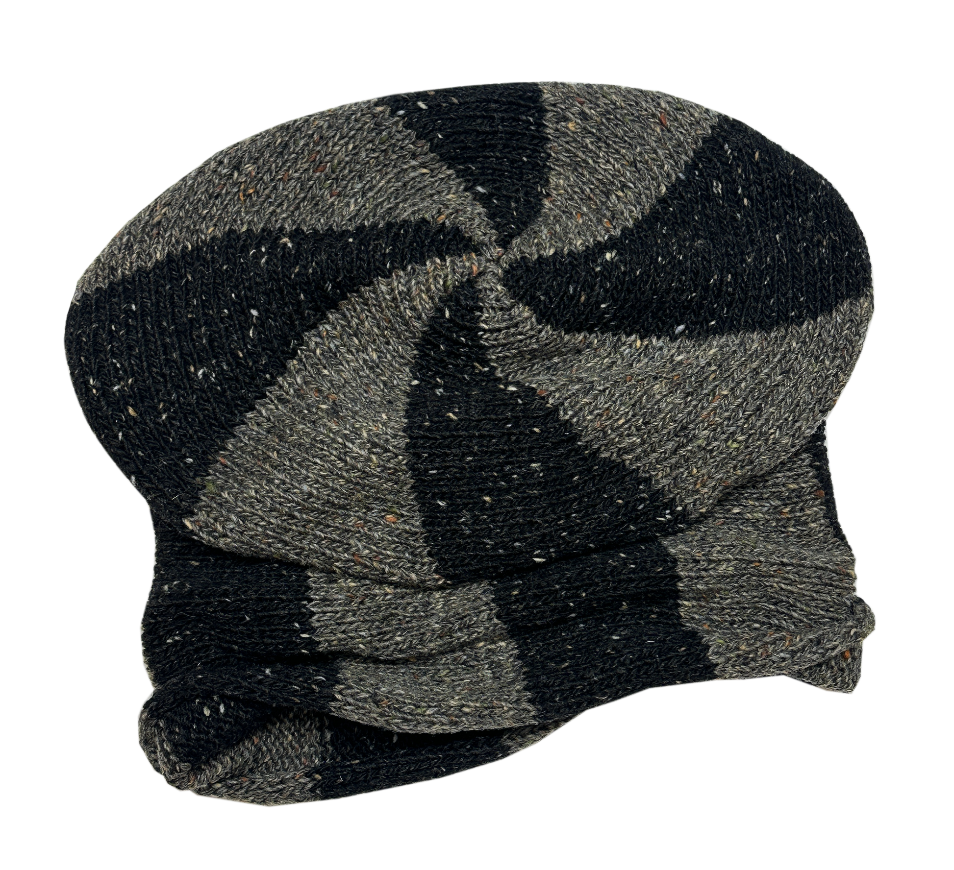 spiral Sack hat in grey & black