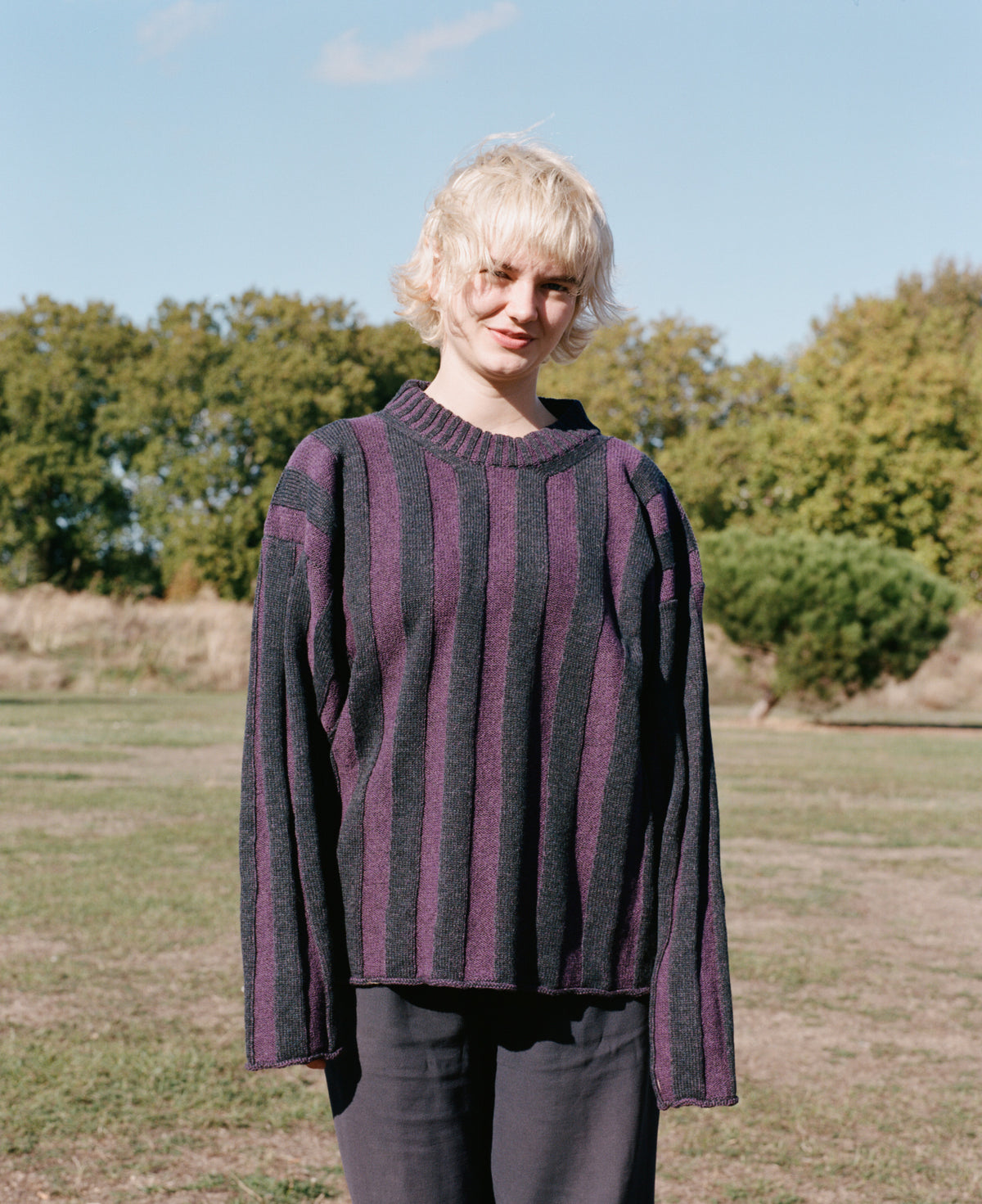 Plated Wide-Rib Sweater