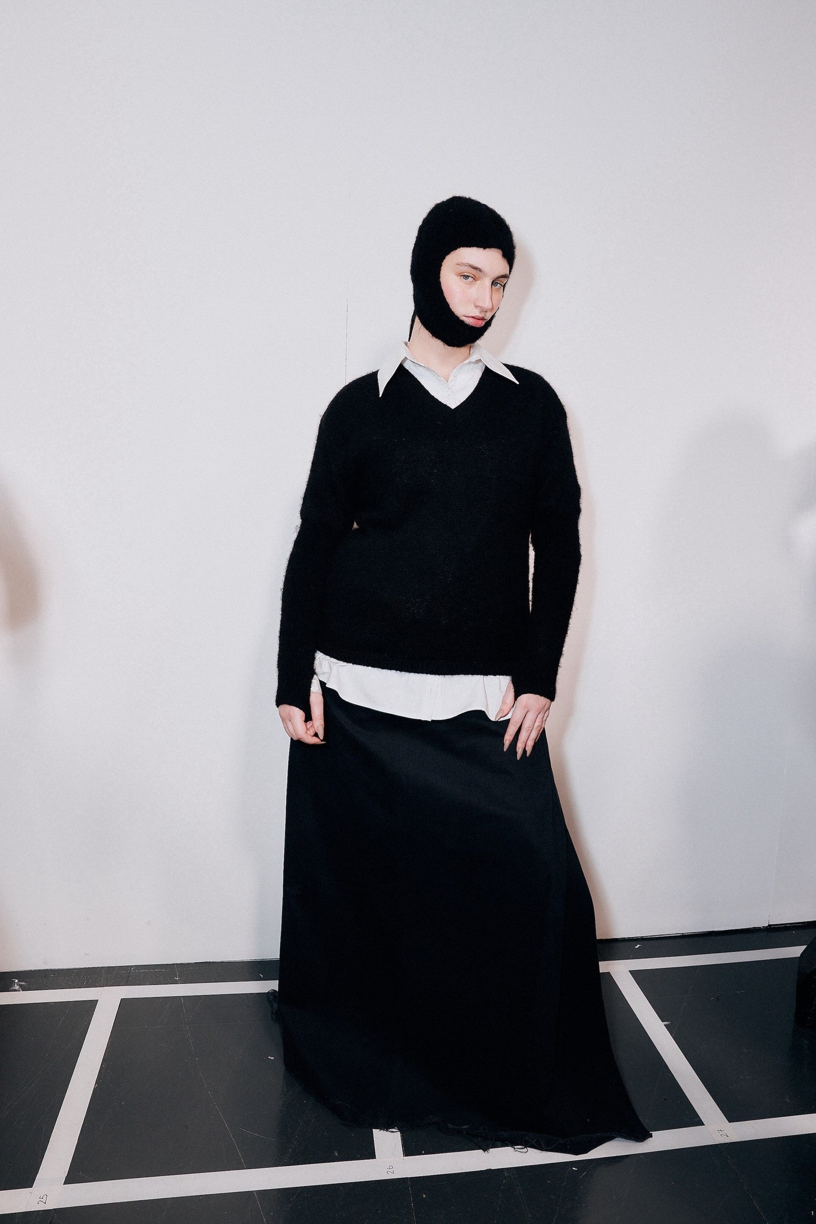 Knitted hood. Consulting for Sinead O'Dwyer