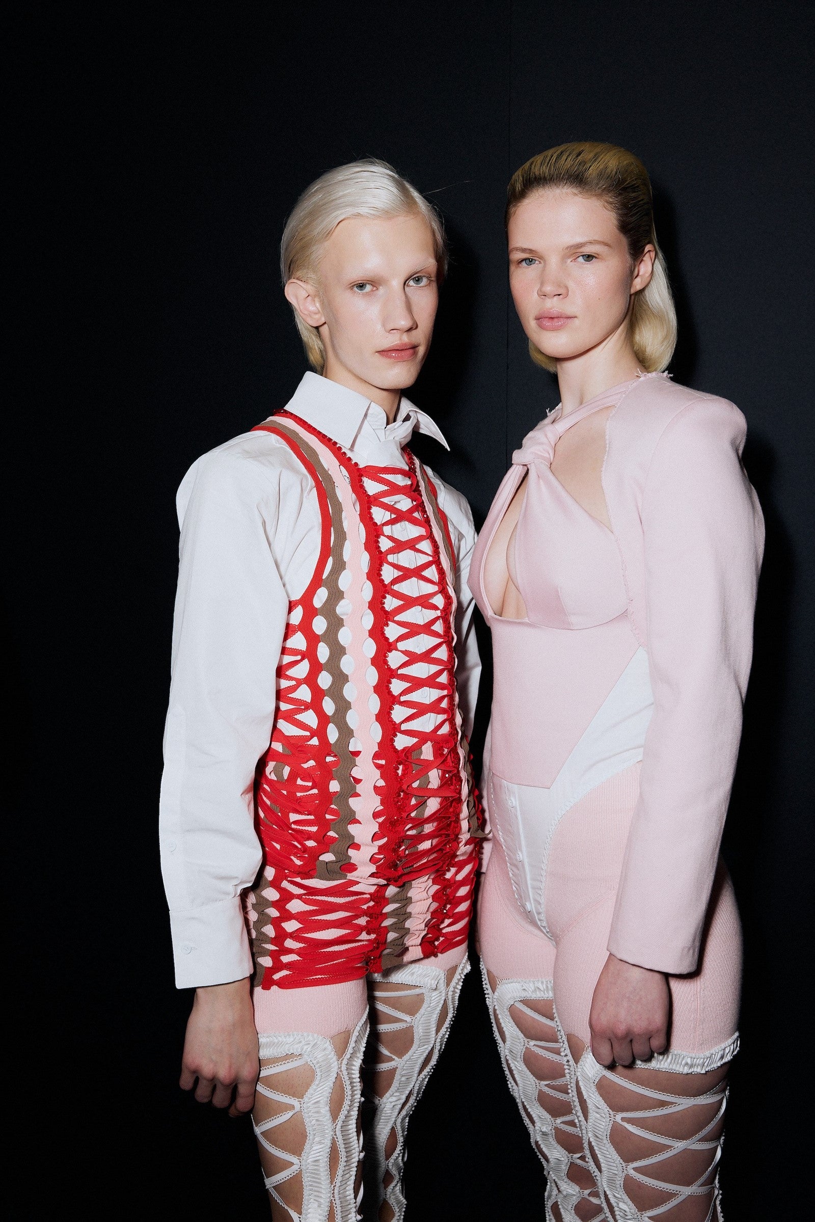 Shibari knit tops and tights. Consulting for Sinead O'Dwyer