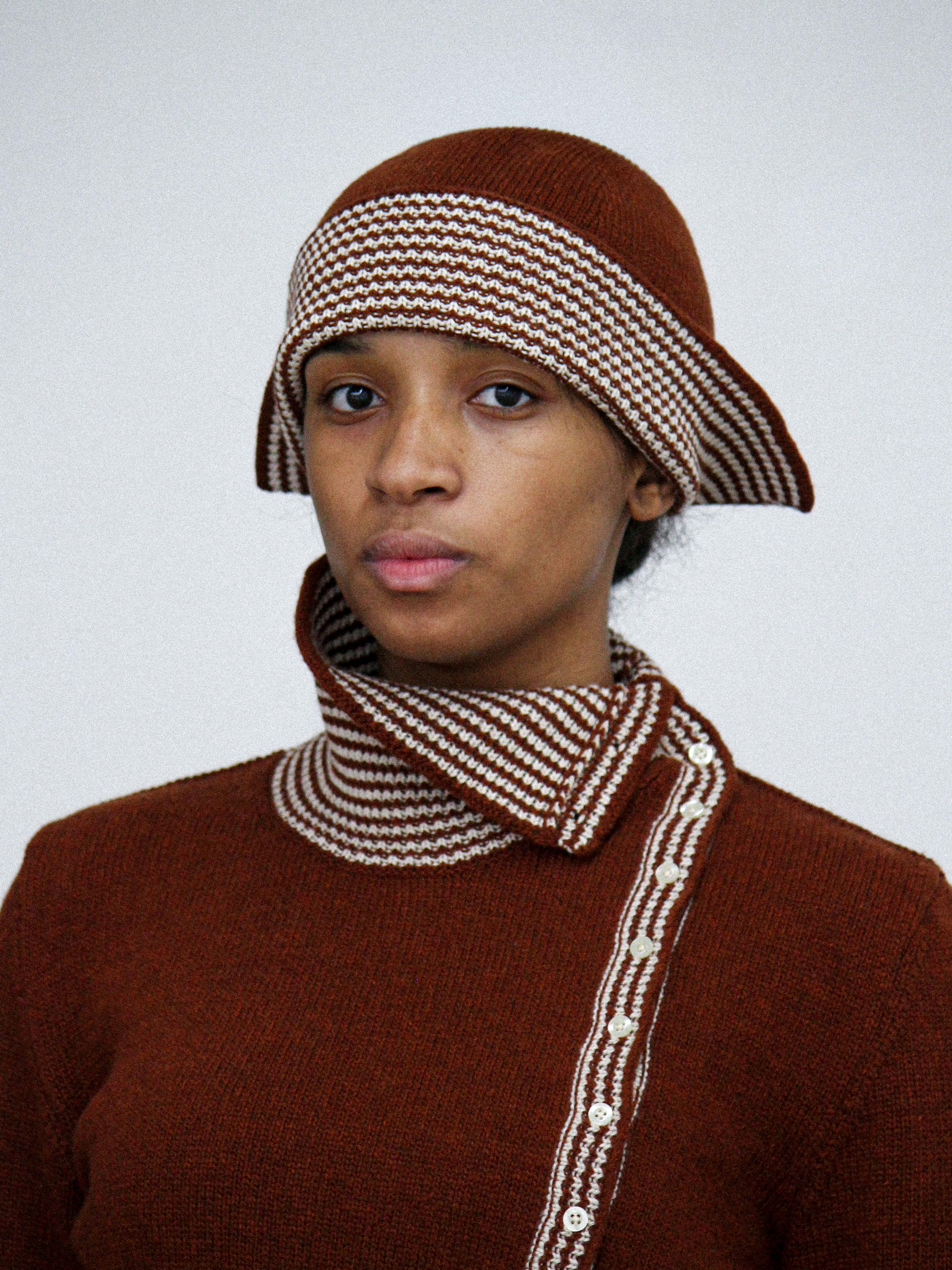 帽子 STEAF SYMBIOSIS HAND KNITCAP 24AW Flap Hat – Ilana Blumberg
