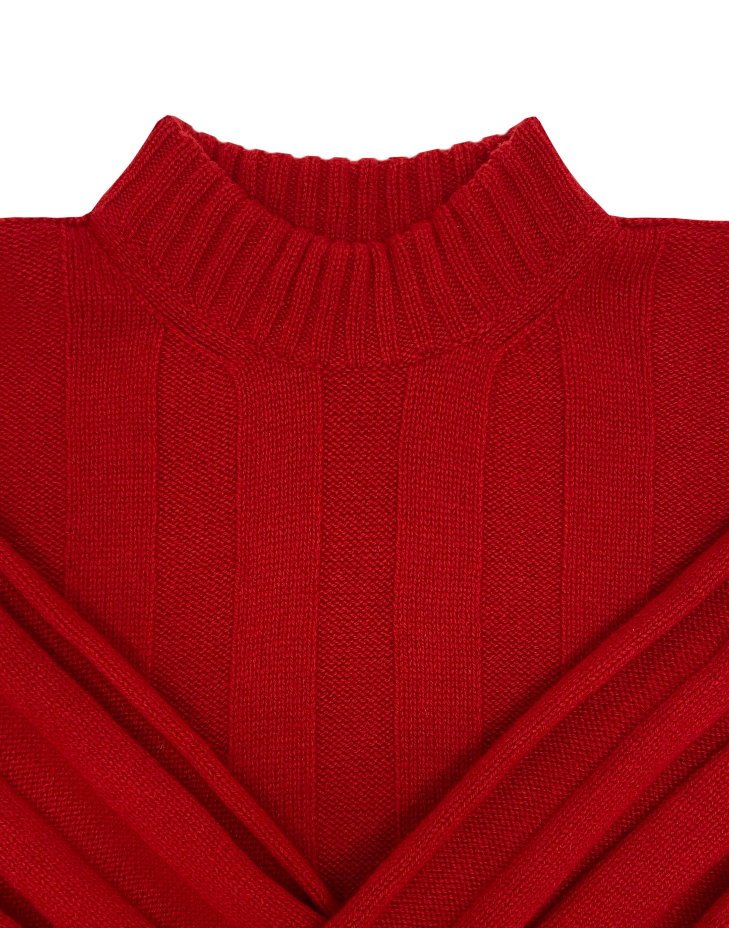 Close up of wide-rib styles in red