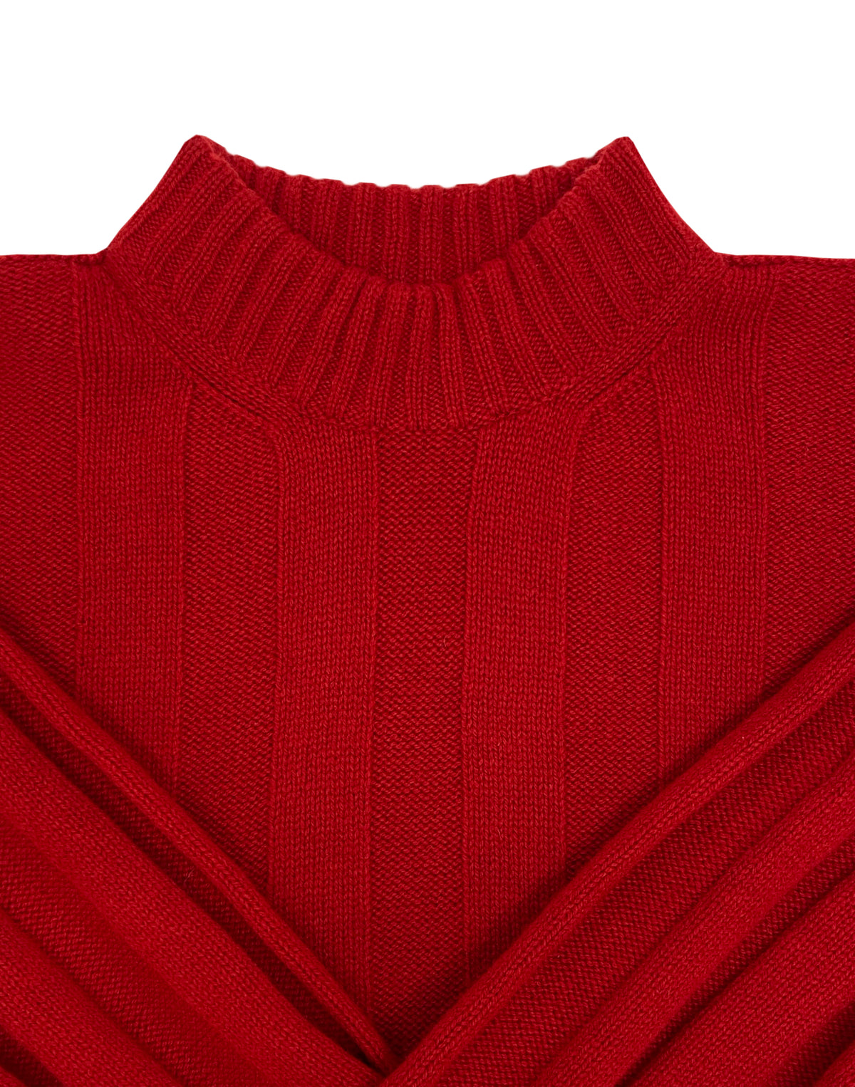 Close up of wide-rib styles in red