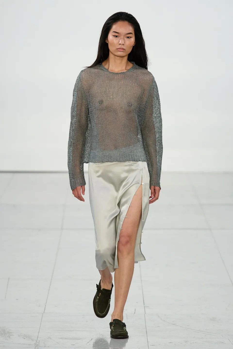 Linen knitted jumper. Development for EFTYCHIA