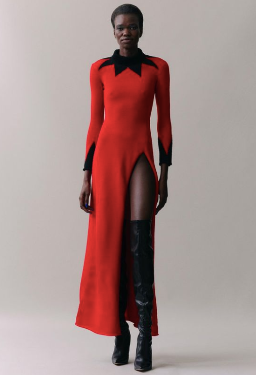 Knit development for Mimi Wade. Long knit dress