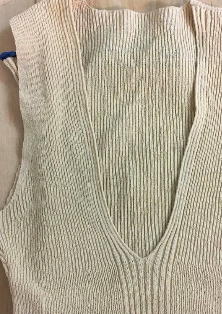 Ribbed white vest for KNWLS