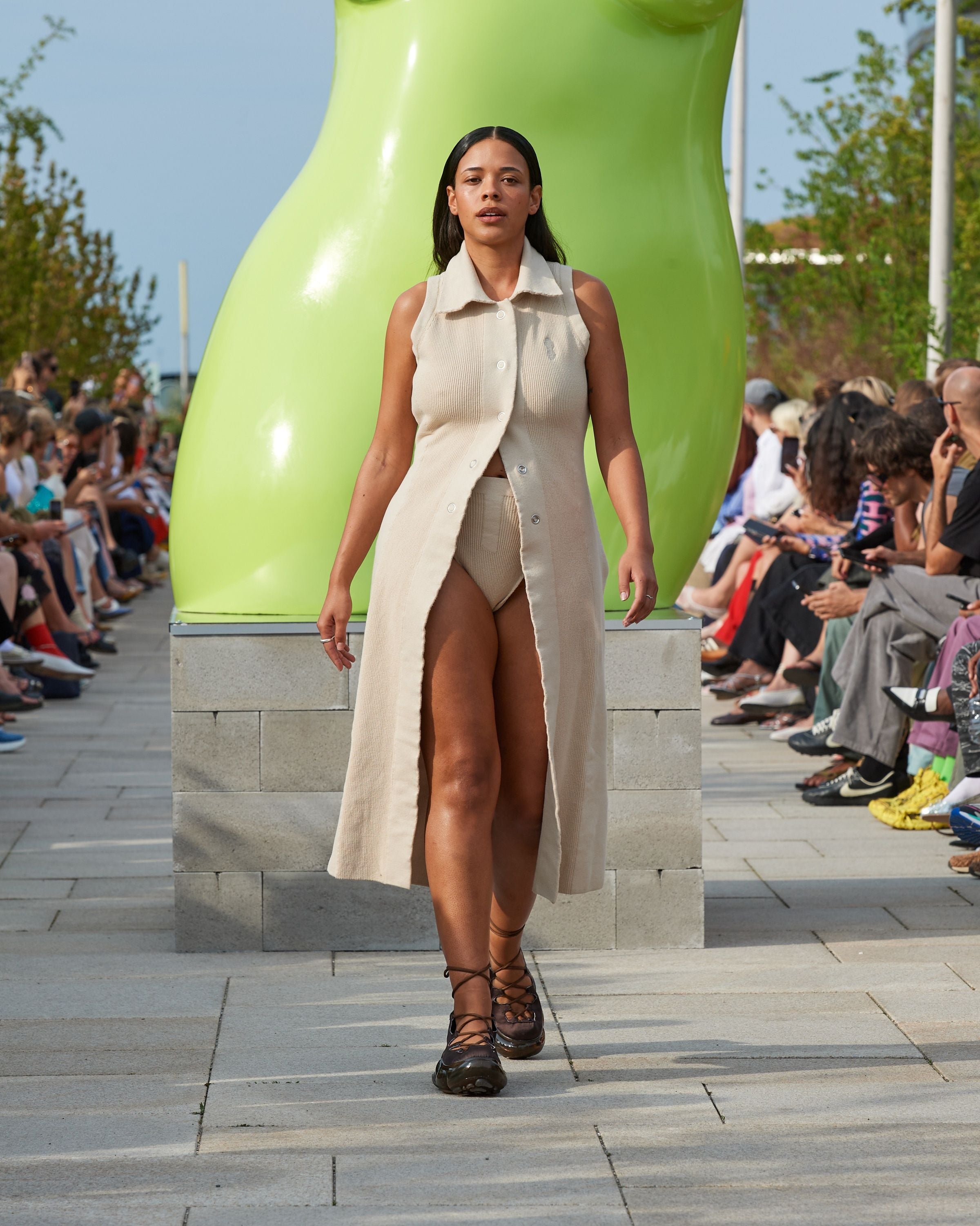 Knitted dress and briefd consultation and programming for Sinead O'Dwyer