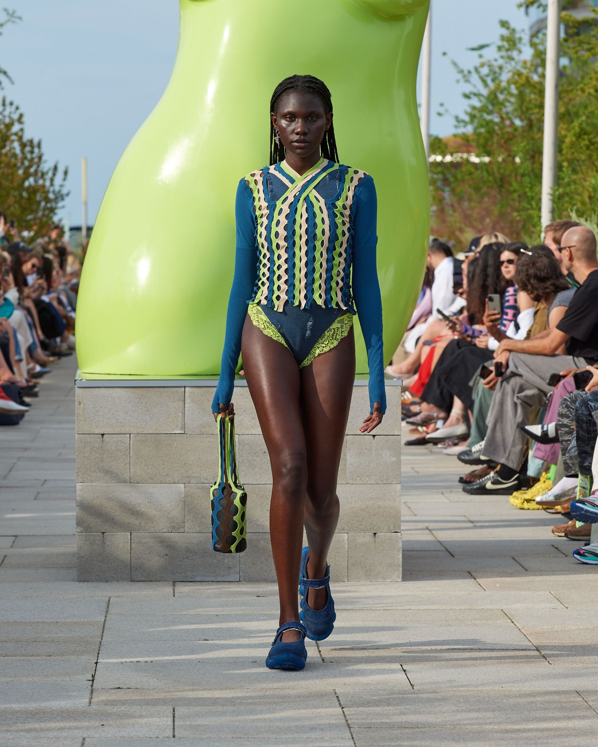 Knitted top and bag consultation and programming for Sinead O'Dwyer