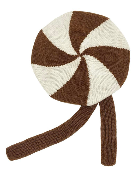 Sprial classic hat in spaniel brown & ecru