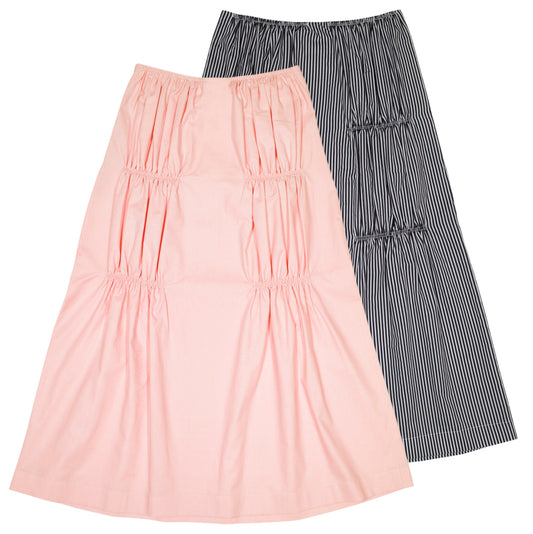 Ruche Cotton Skirt 