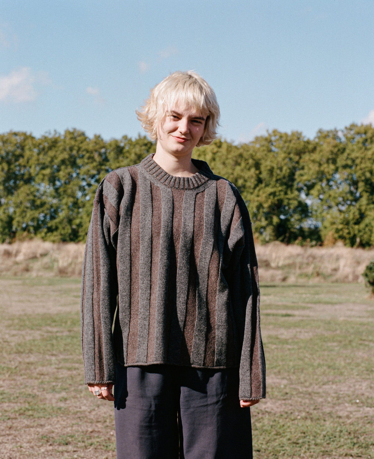 Plated Wide-Rib Sweater