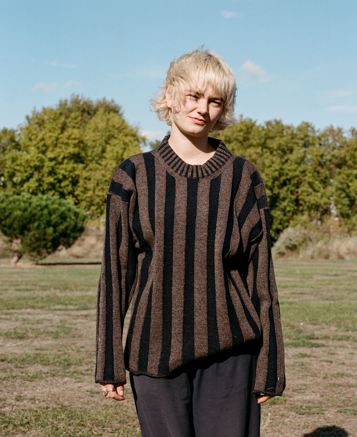 Plated Wide-Rib Sweater