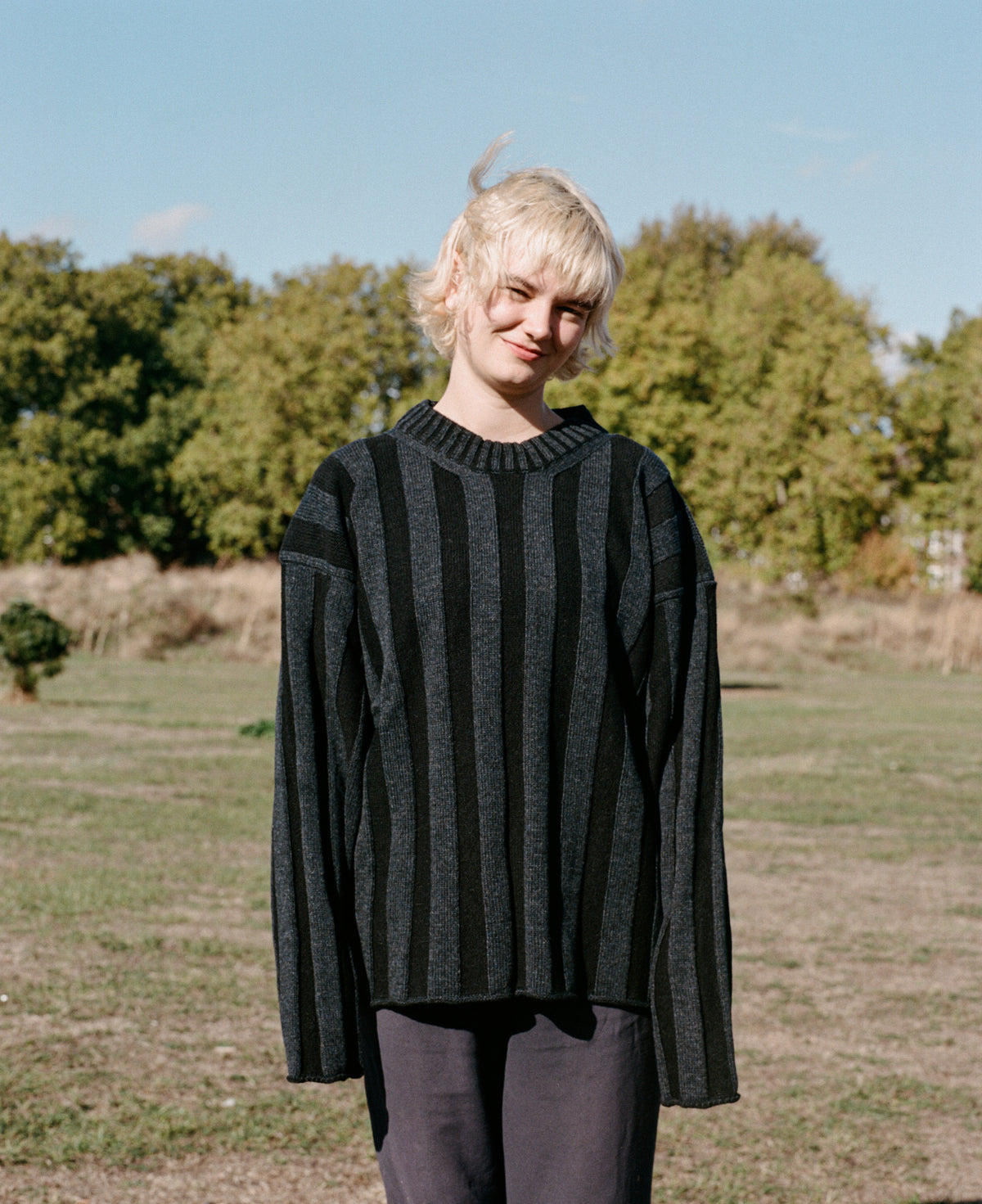 Plated Wide-Rib Sweater