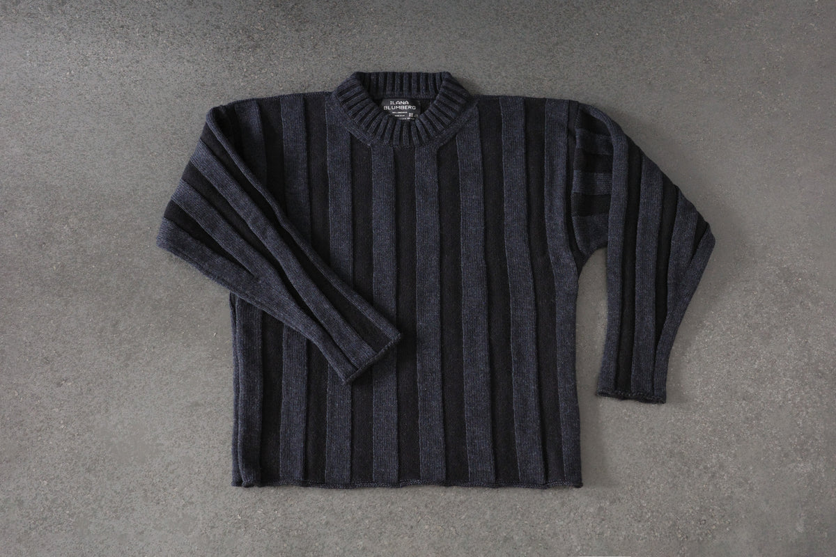 Plated Wide-Rib Sweater