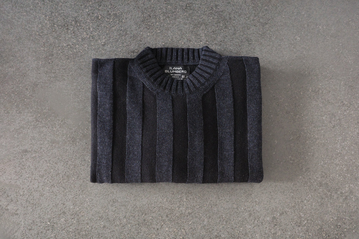 Plated Wide-Rib Sweater