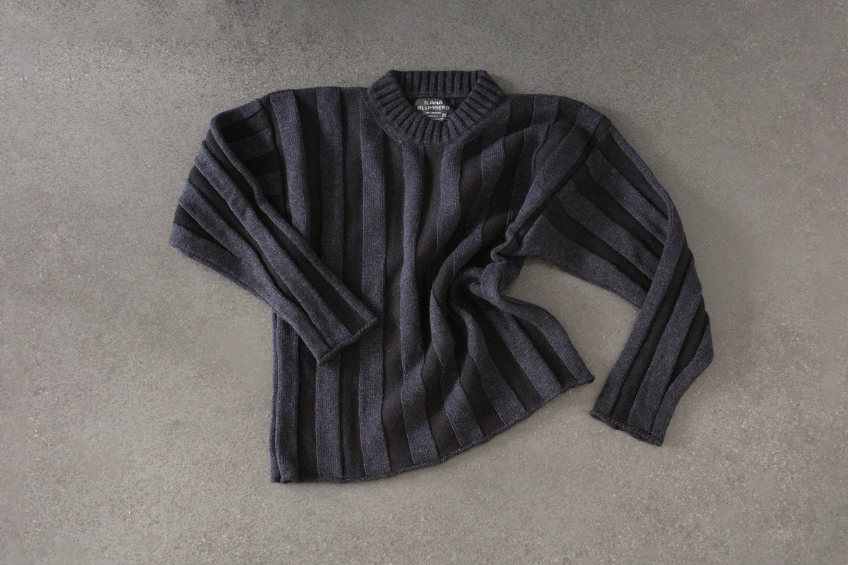 Plated Wide-Rib Sweater