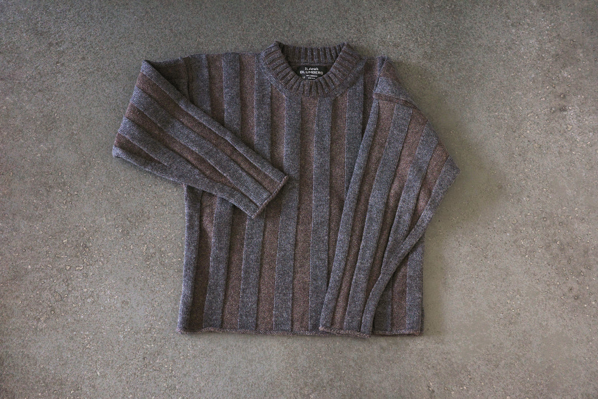 Plated Wide-Rib Sweater
