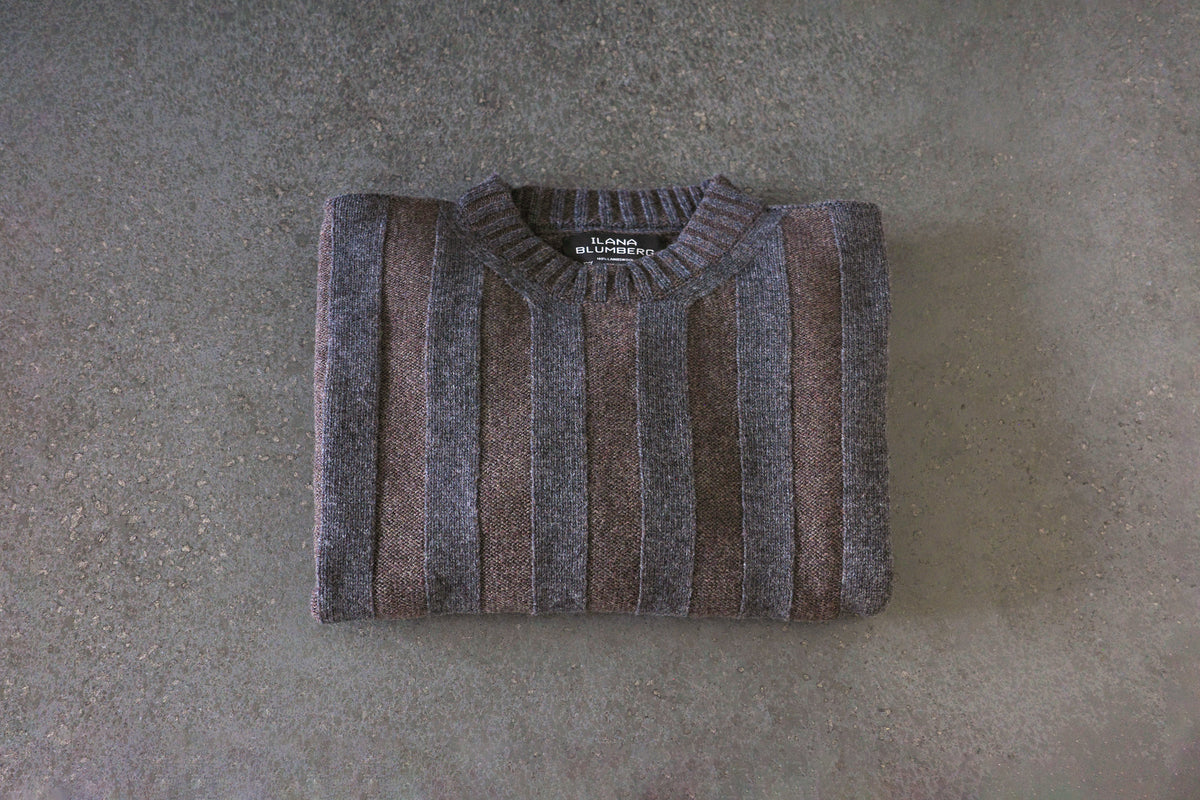 Plated Wide-Rib Sweater